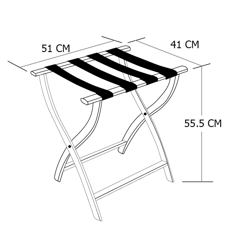 Stainless Luggage rack with 4 polyester line 0609-079