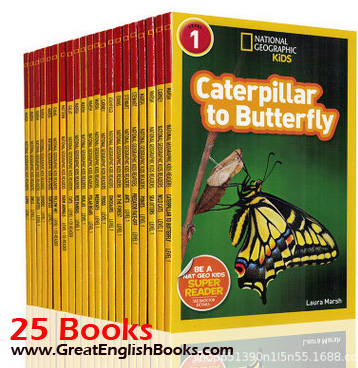 (In Stock) พร้อมส่งหนังสือเด็กภาษาอังกฤษ National Geographic Kids Level 1 25 เล่ม
