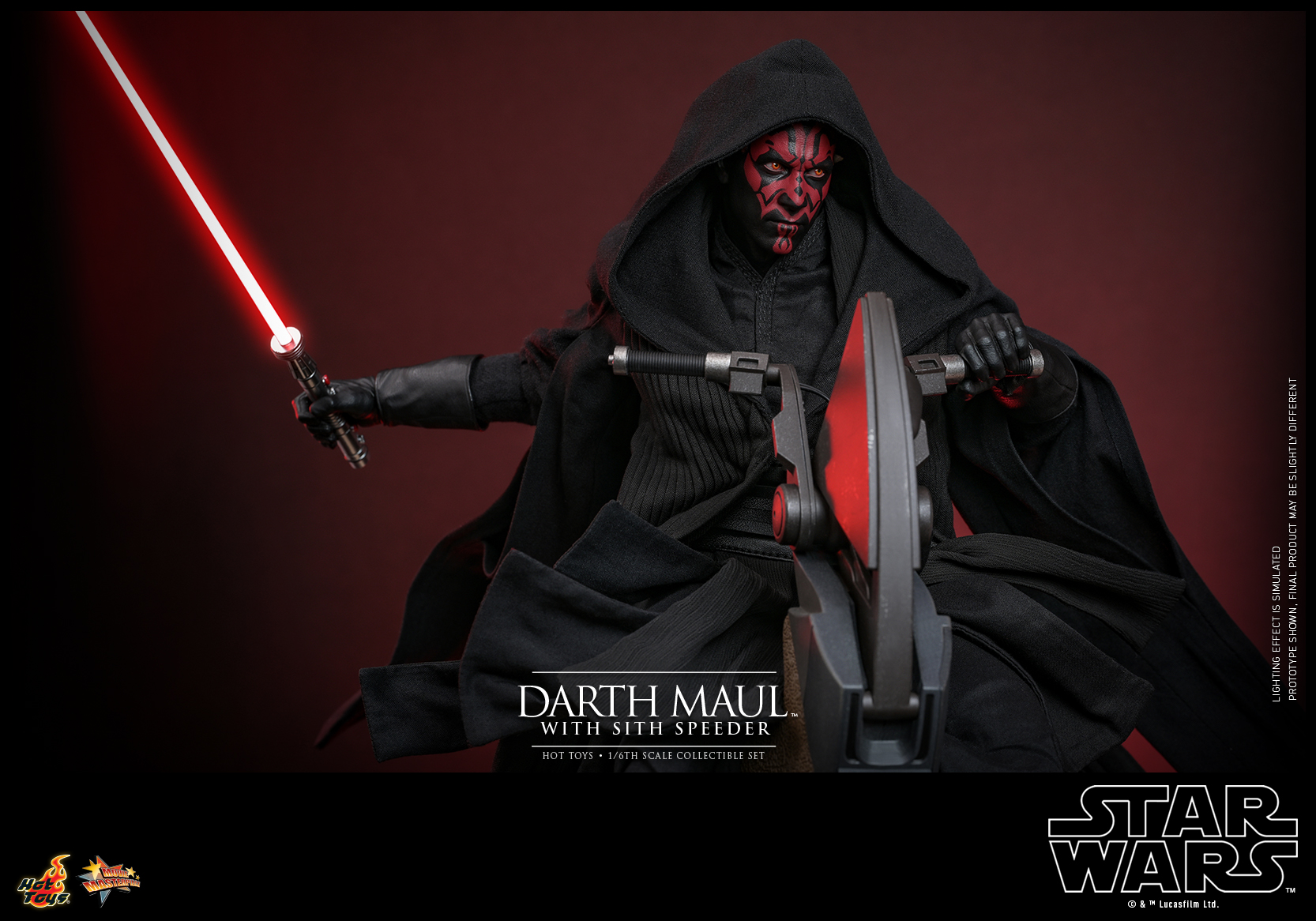 Hot Toys MMS749 Star Wars Episode I: The Phantom Menace™ - Darth Maul™ with Sith Speeder