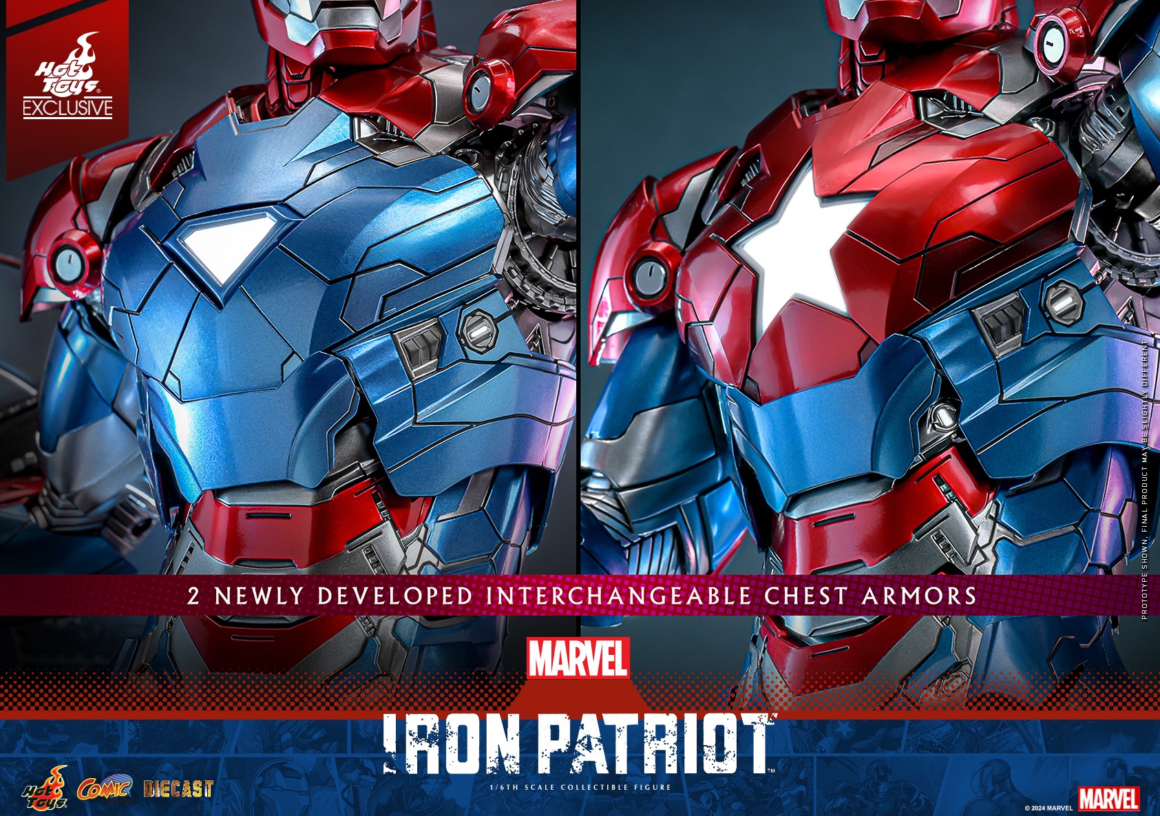 Hot Toys CMS021D68 Marvel Comics - Iron Patriot [Hot Toys Exclusive]