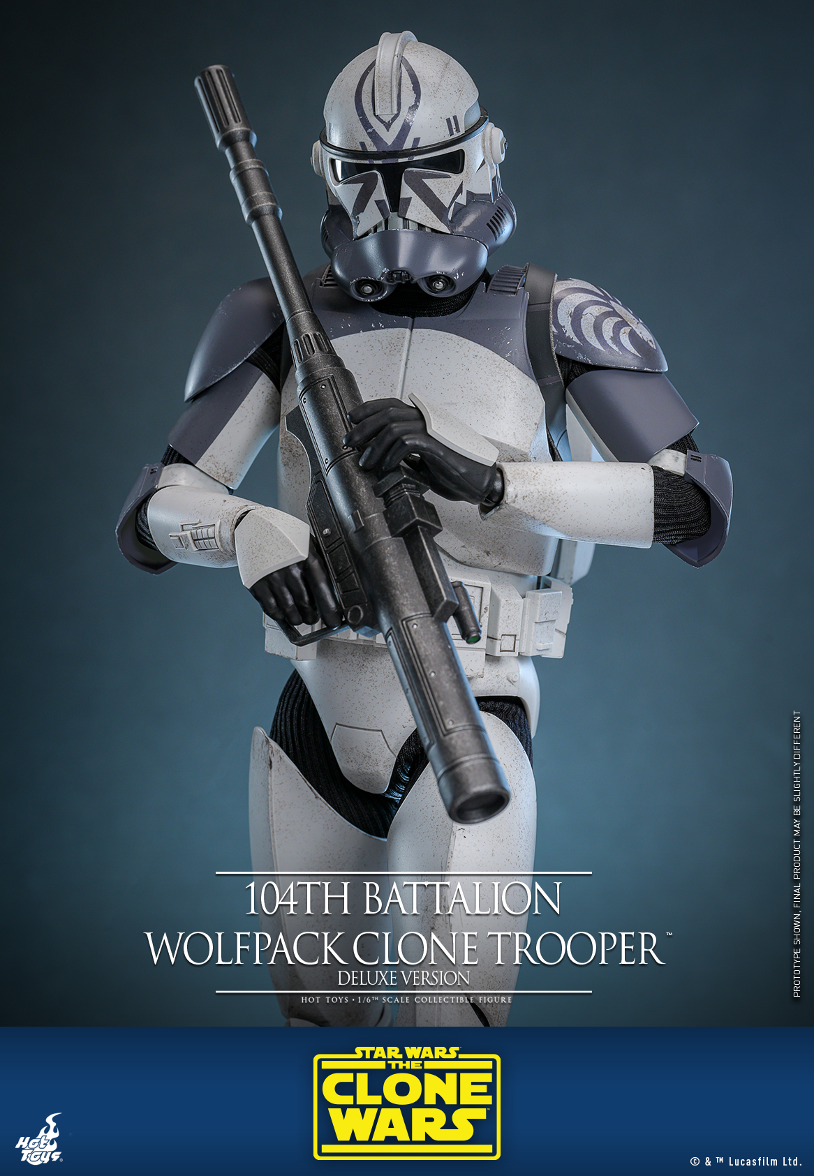 Hot Toys TMS143 Star Wars: The Clone Wars - 104th Battalion Wolfpack Clone Trooper (Deluxe Version)