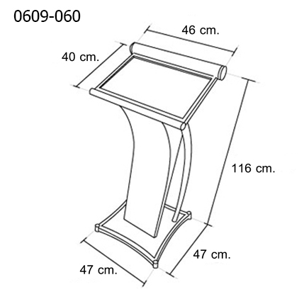 โพเดี่ยม แท่นยืนบรรยาย หุ้มหนังสีน้ำเงินดำ
