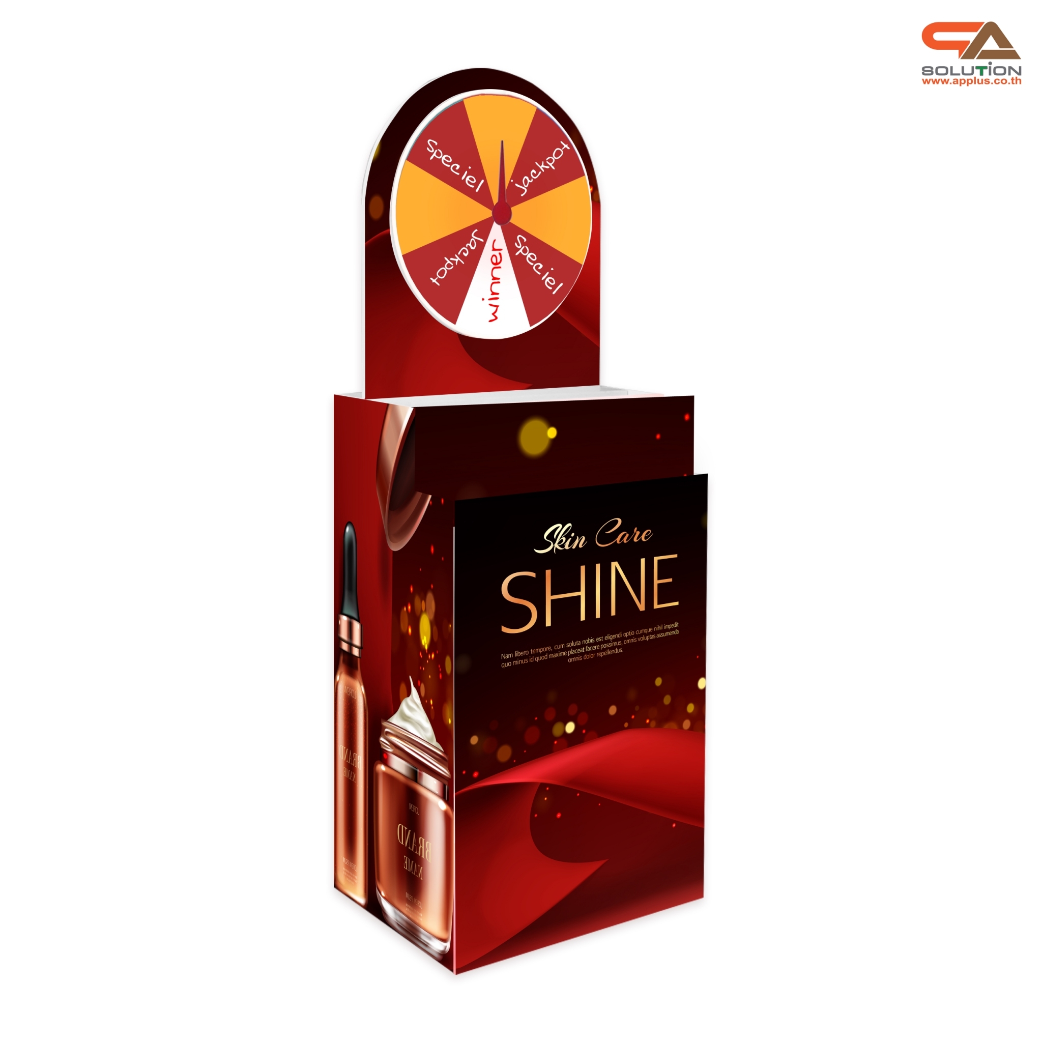 เกมส์วงล้อตั้งโต๊ะ ขนาด (W)58 x (D)20 x (H)65 ซม. วัสดุไม้MDF ปิดผิวเมลามีนสีขาว และ พลาสวูด