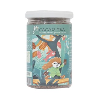 ชาโกโก้ cacao teaผลิตจากเปลือกของเมล็ดโกโก้จันทบุรี กลิ่นหอมช็อกโกแลตแต่ไร้แคล ยี่ห้อ บีนทูบาร์