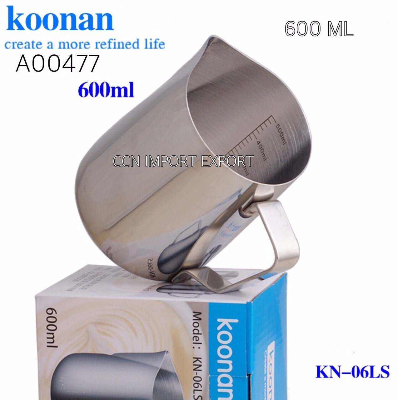 เหยือกตวงสแตนเลส 600ml.
