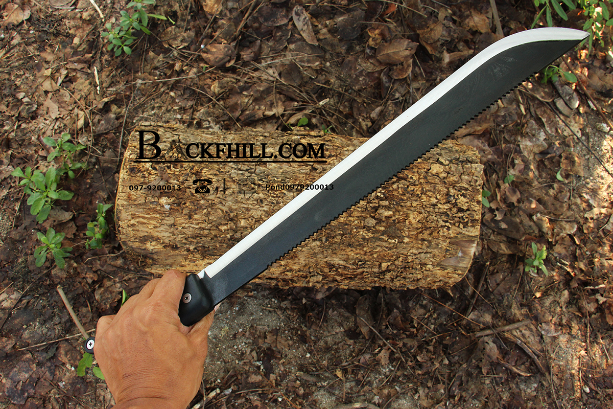 มีดใบตายมาเชเต้ MACHETE KNIFE ยาว 21 นิ้ว ด้ามน็อต พร้อมซองไนลอนลายพราง