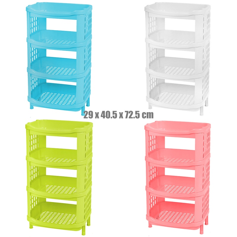 P04744 ตะแกรงชั้นเอนกประสงค์ 4 ชั้น (กว้าง 29* ยาว 41* สูง 69 cm) เกรดเอ หนา สีสวย No.42024 ราคาขายส่งต่อ 6 ชุด: เฉลี่ย 300 บต่อชุด