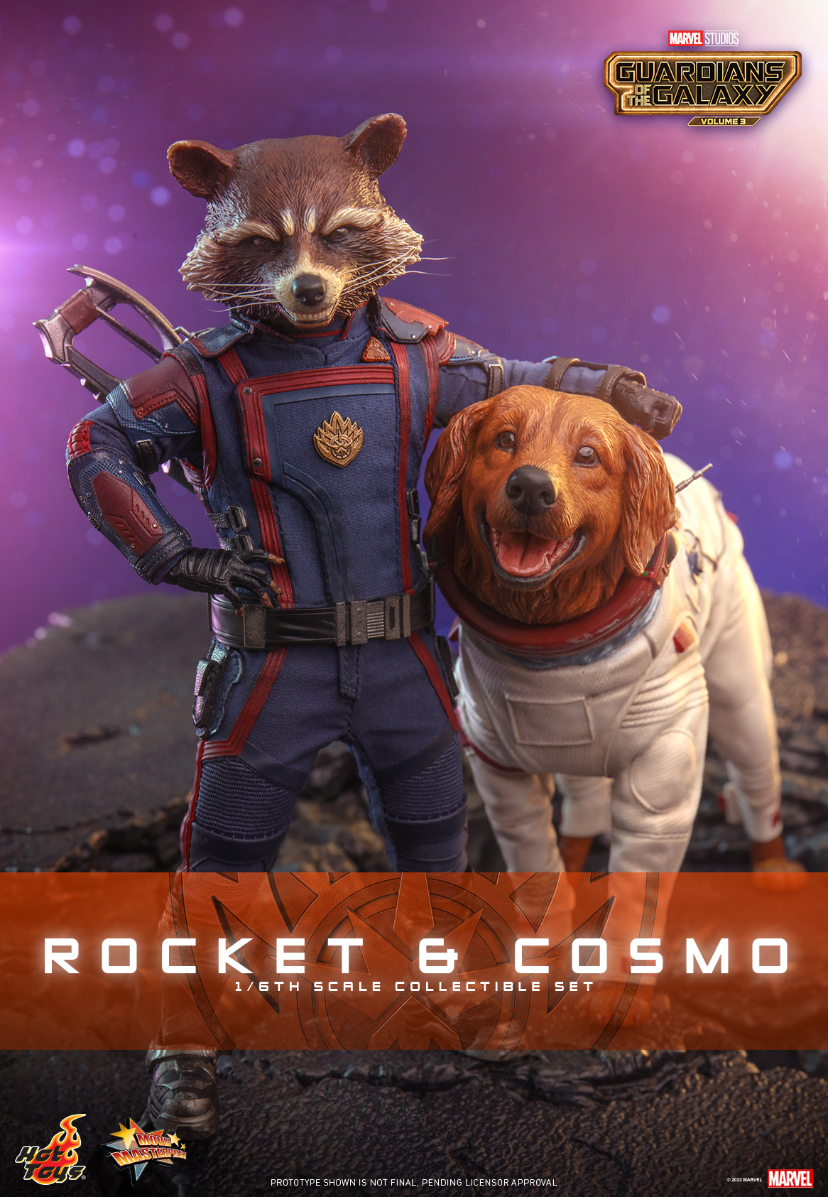 Hot Toys MMS708 1/6 Guardians of the Galaxy Vol. 3 - Rocket and Cosmo