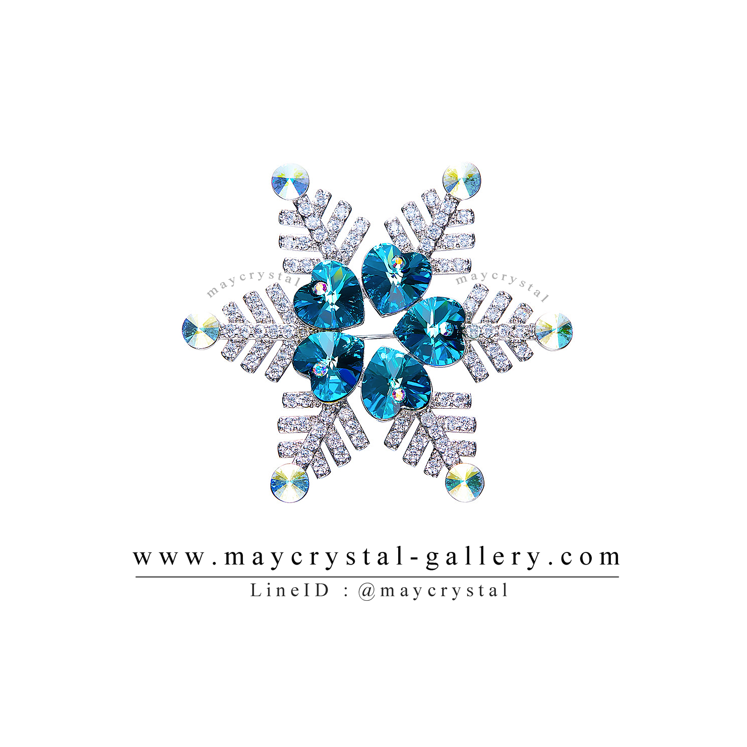 เข็มกลัดคริสตัลจากประเทศออสเตรีย (Embellished with Crystals from Austria)