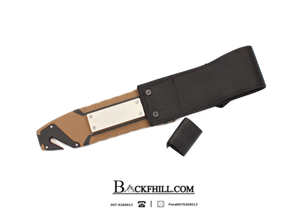 มีดใบตายเดินป่า Ganzo กานโซ่ รุ่น G-803 GY สีดำ-เทา ของแท้ 100%