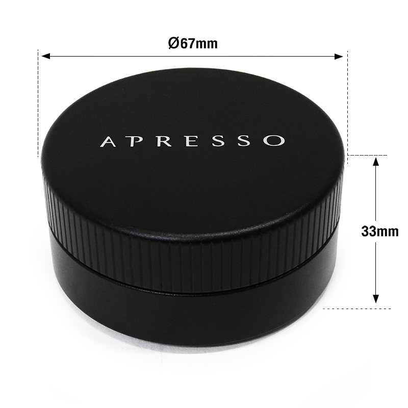 APRESSO GRAVITY ตัวเกลี่ยผงกาแฟ 58mm. จารเกลี่ย 4 ใบพัด ลงน้ำหนักได้