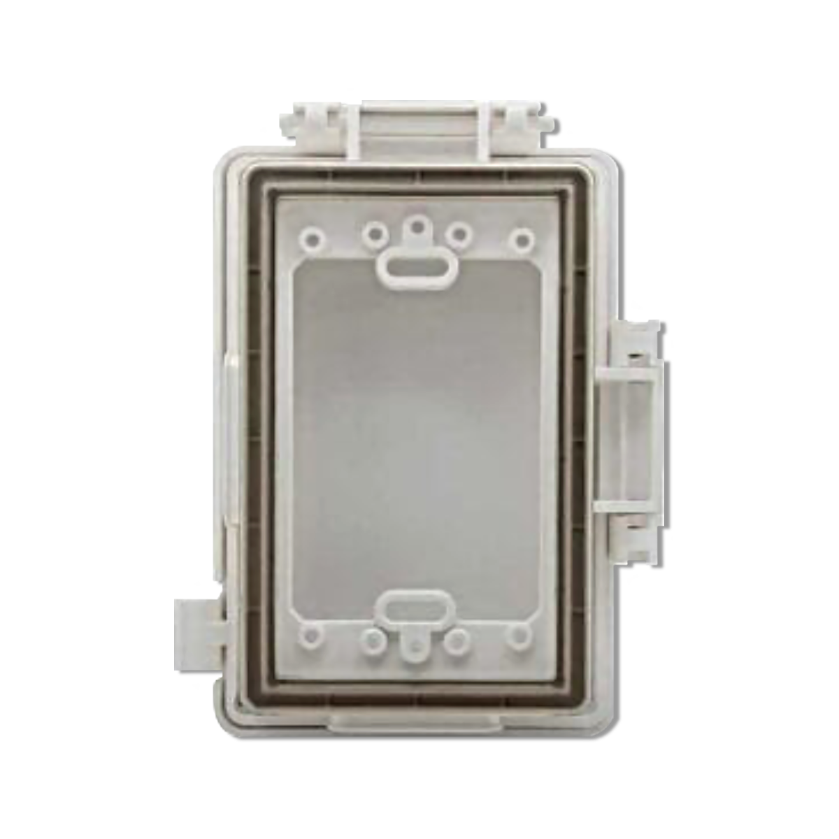 NANO ฝาครอบแผงหน้ากากกันน้ำแบบเรียบ สีขาว รุ่น NANO-413W (20 ชิ้น/กล่อง)