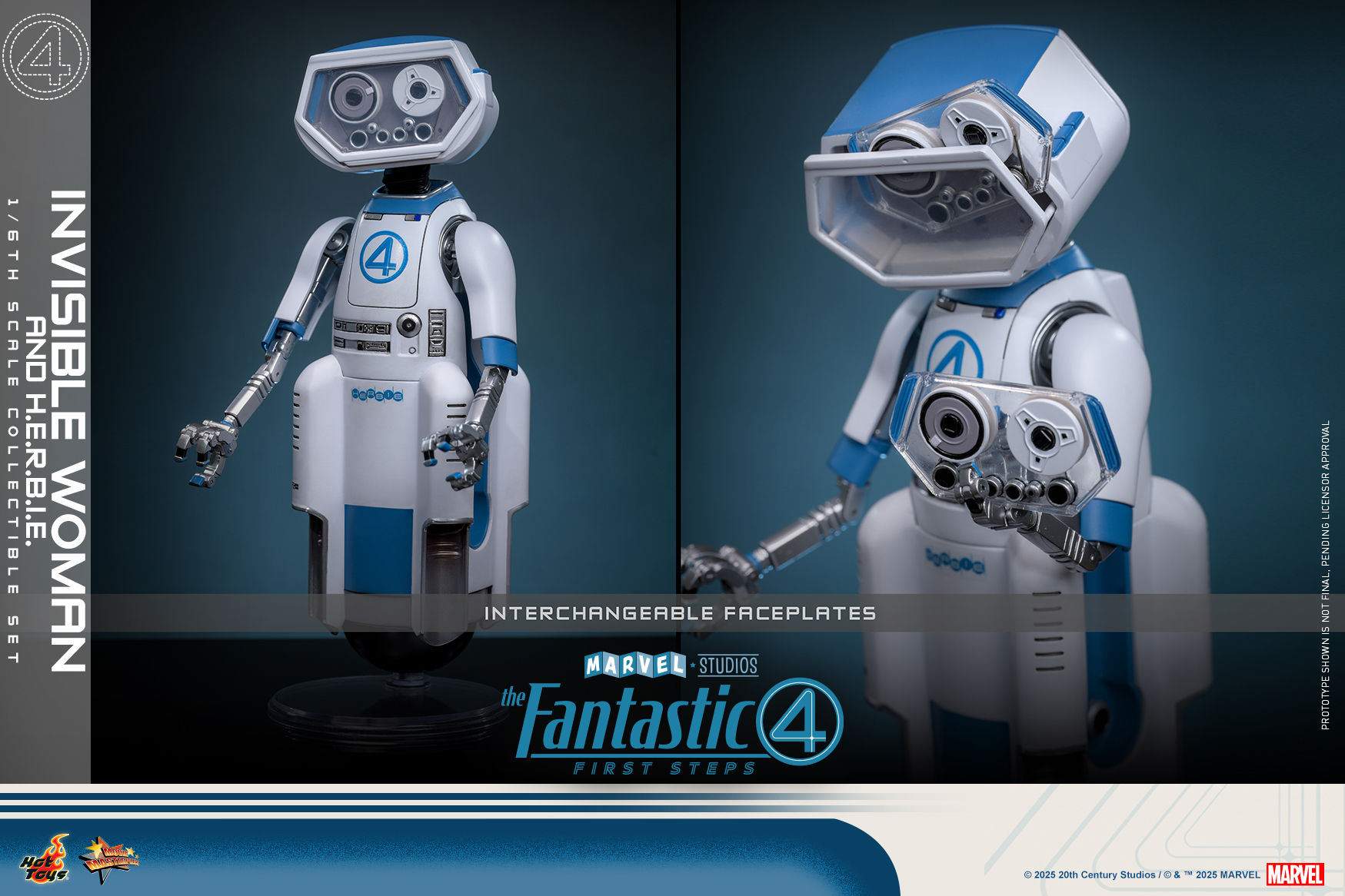 25/08/2568 Hot Toys MMS824 The Fantastic Four: First Steps - Invisible Woman and H.E.R.B.I.E.
