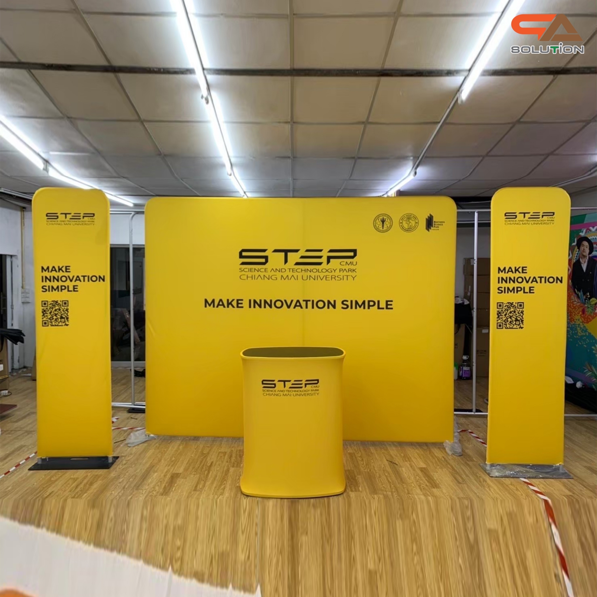 BACK DROP SET ชุดฉากแบคดรอปผ้า สำหรับจัดบูธ โครงอะลูมิเนียมถอดประกอบได้ แถมกระเป๋า ฟรี!