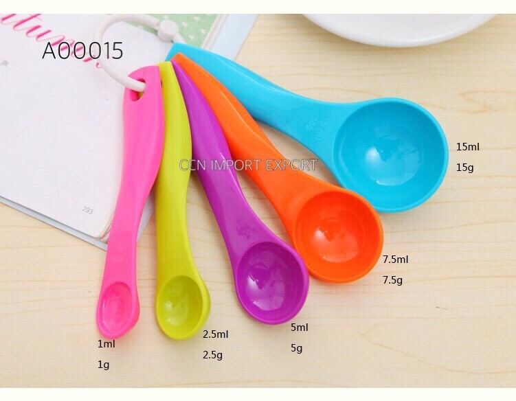 ชุดช้อนตวงคละสี Kitchen Spoon