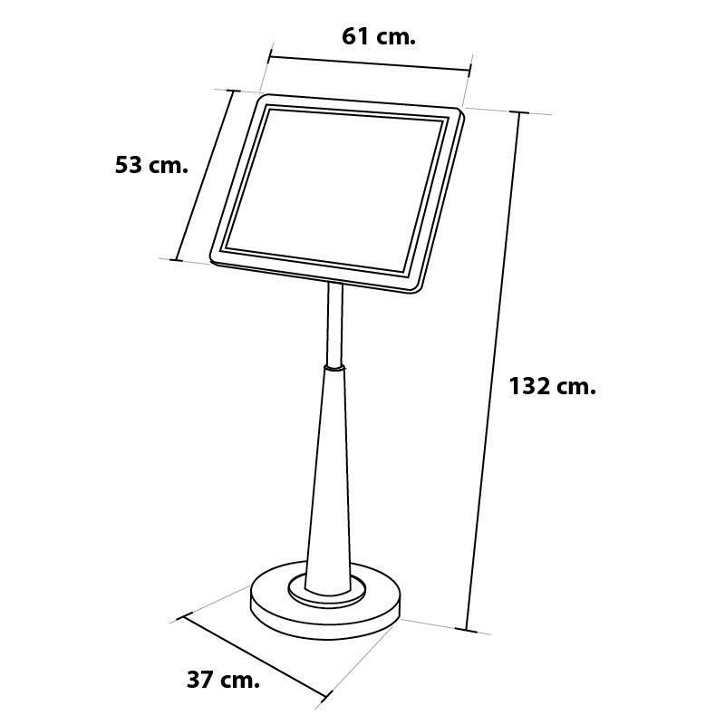 โปสเตอร์สแตน ขาตั้งเดี่ยว ฐานกลม กระดาษแนวนอน 0609-026