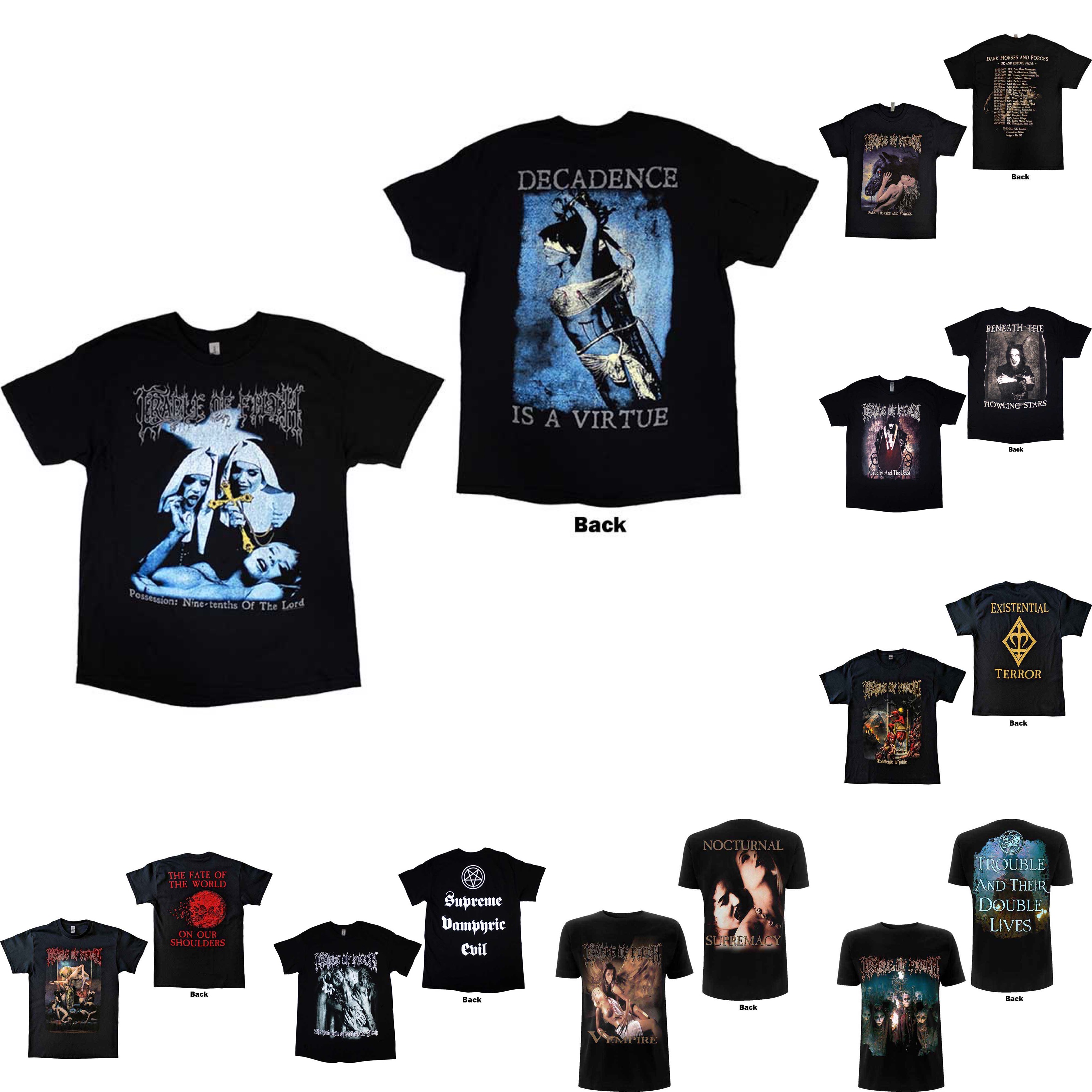 [PREORDER] เสื้อวง CRADLE OF FILTH T-SHIRT ลิขสิทธิ์ของแท้ UK รวมลายสุดฮิต