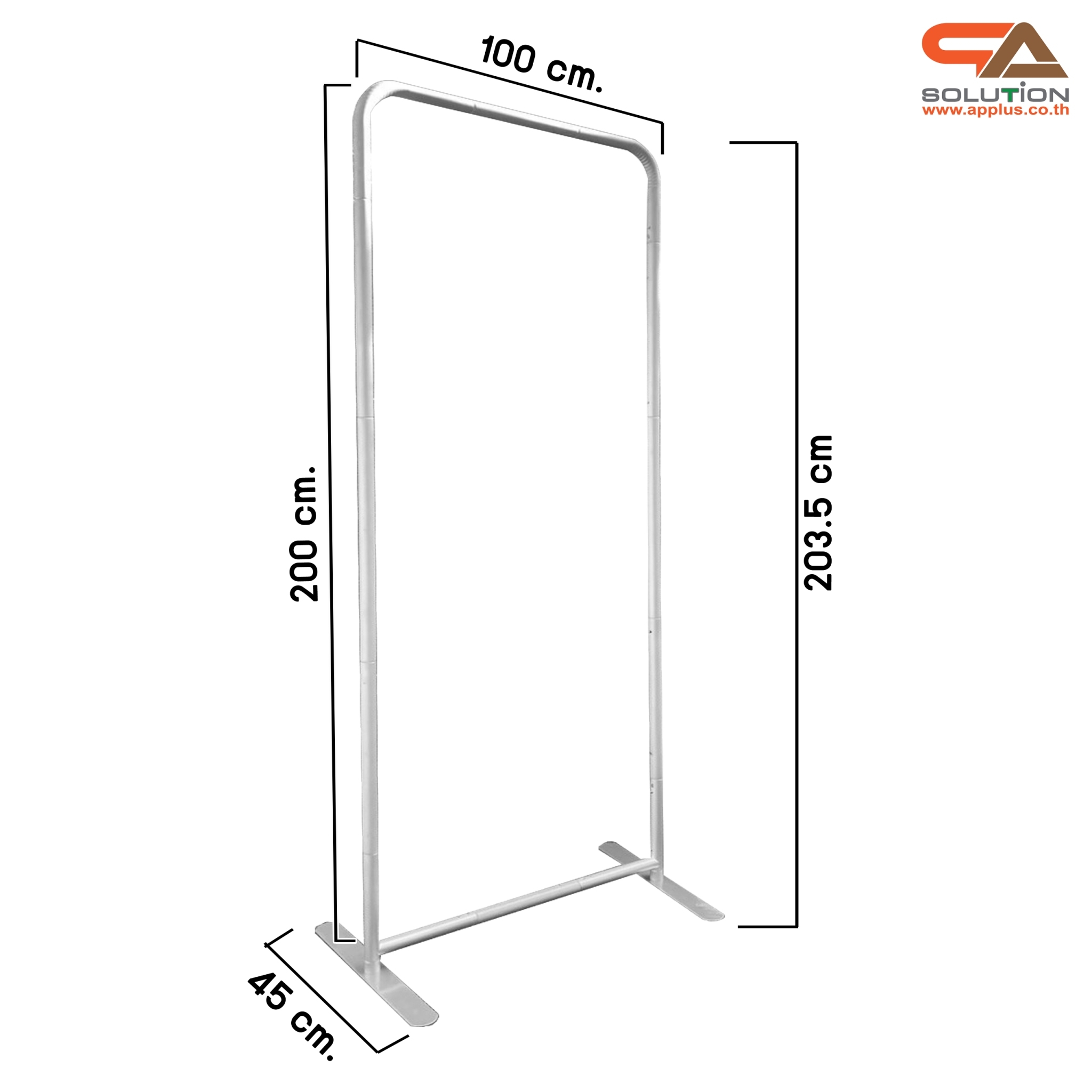 CLEARANCE SALE! แบคดรอปผ้า รุ่น Tube Steel Feet ขนาด (W)100 x (H) 200 cm.โครงอะลูมิเนียม ถอดประกอบได้