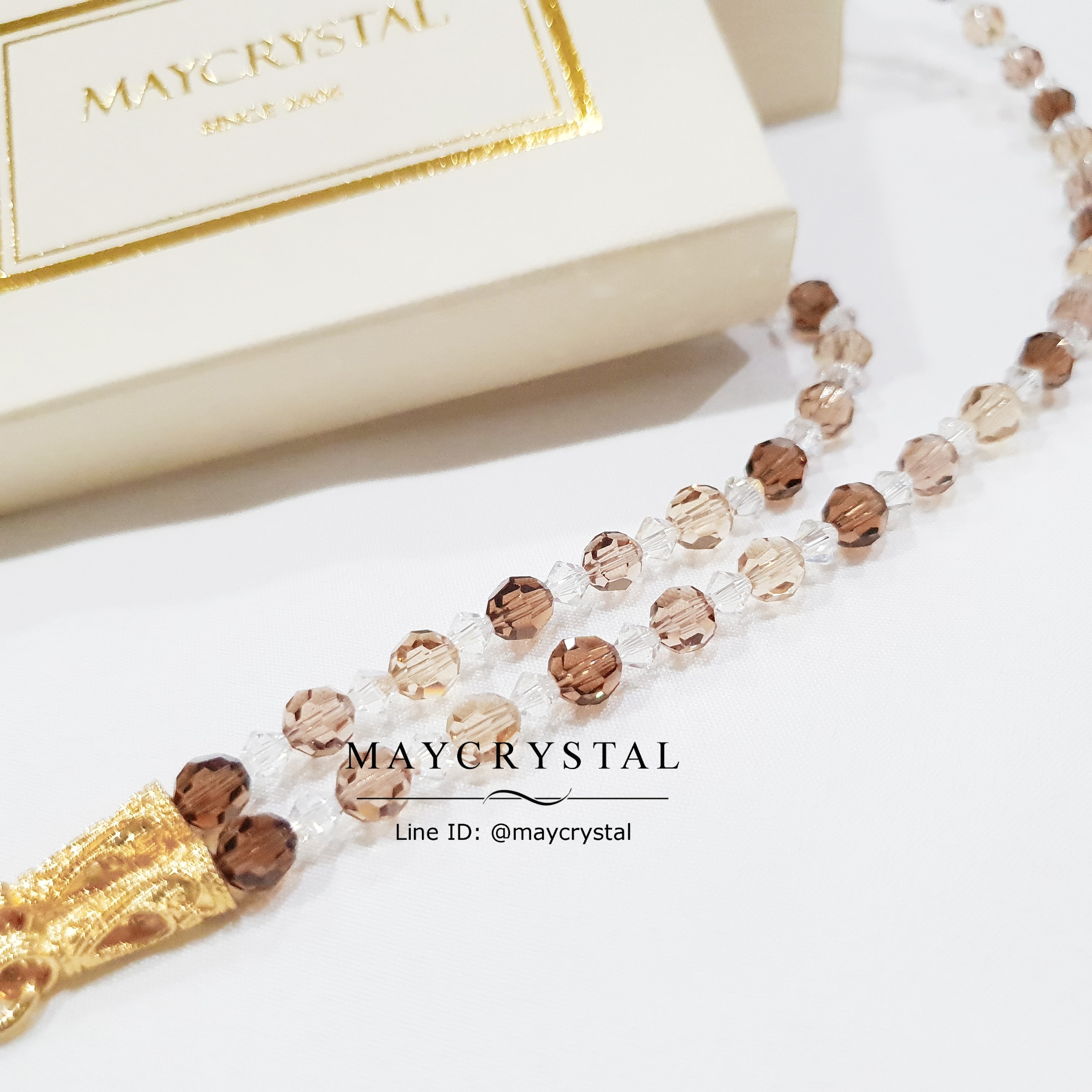 สร้อยคอคล้องพระ คริสตัลแท้จากยุโรป (Embellished with Crystals from Austria)