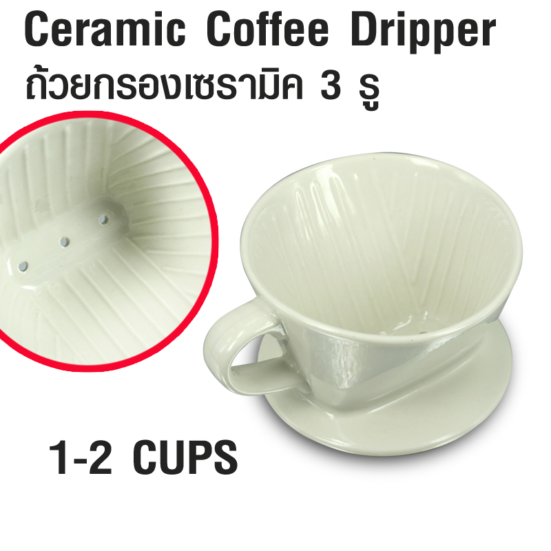 ดริปเปอร์ ถ้วยกรองกาแฟ ทรงกรวยตัด (Trapezoid shape) 1-2 Cup