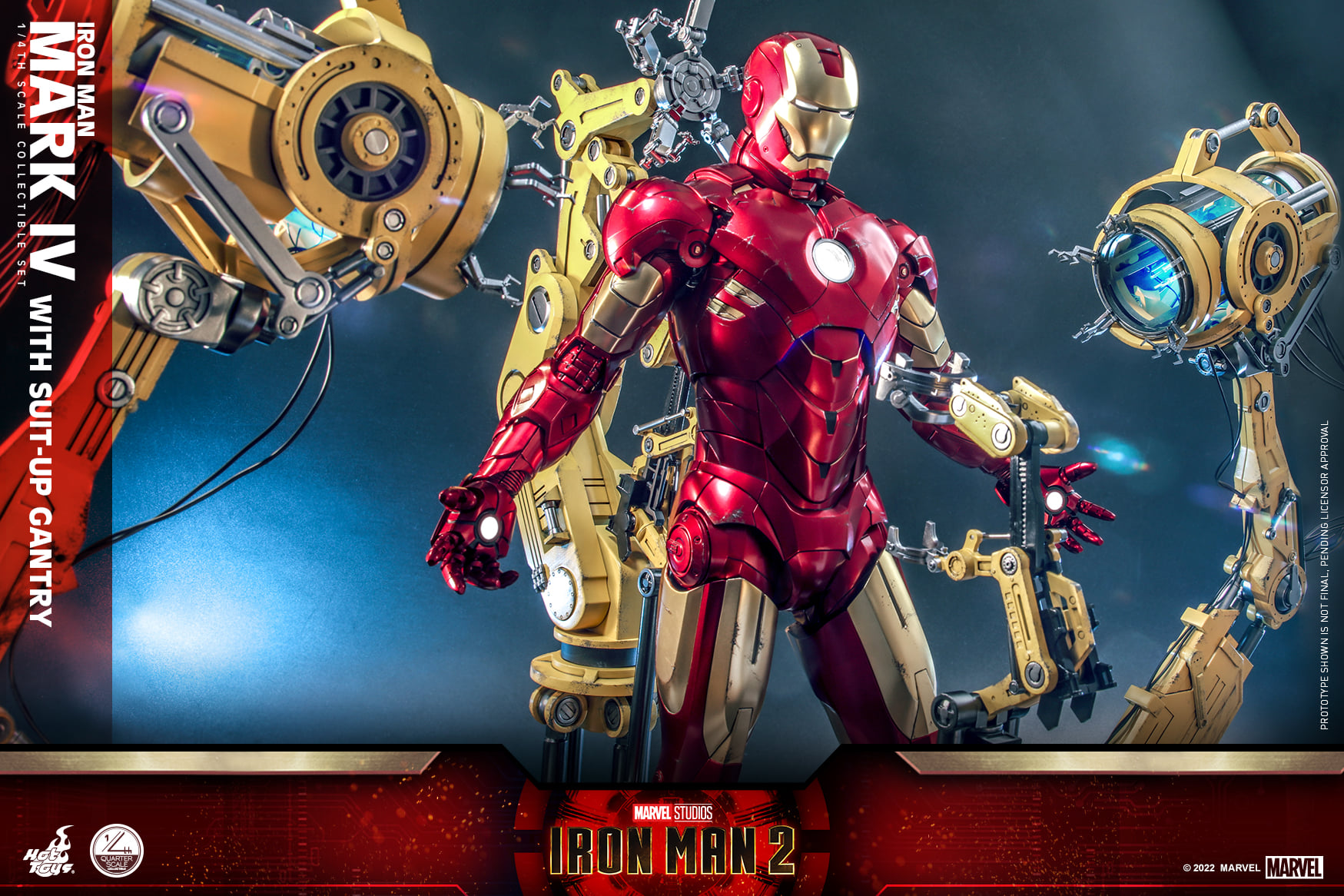 Hot Toys QS021 1/4 Iron Man 2 - Iron Man Mark IV with Suit-Up Gantry