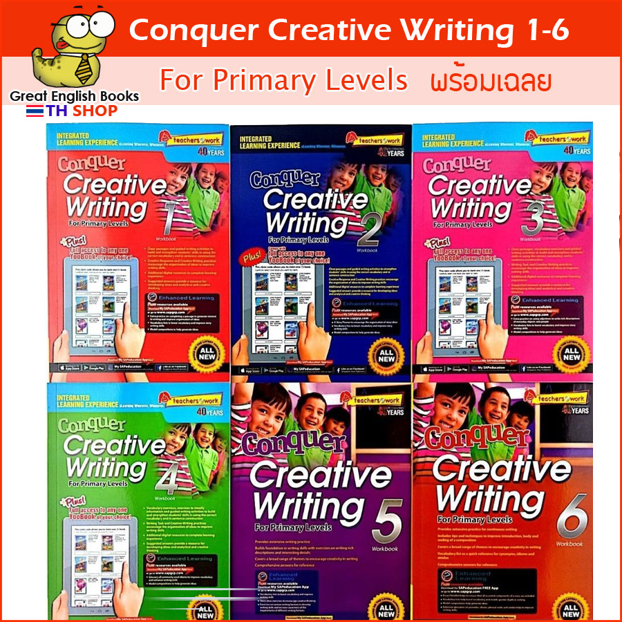 (Out of Stock) สินค้าหมด หนังสือแบบฝึกหัดภาษาอังกฤษประเทศสิงคโปร์ SAP Conquer Creative Writing 1-6 สำหรับเด็กประถม พร้อมเฉลย