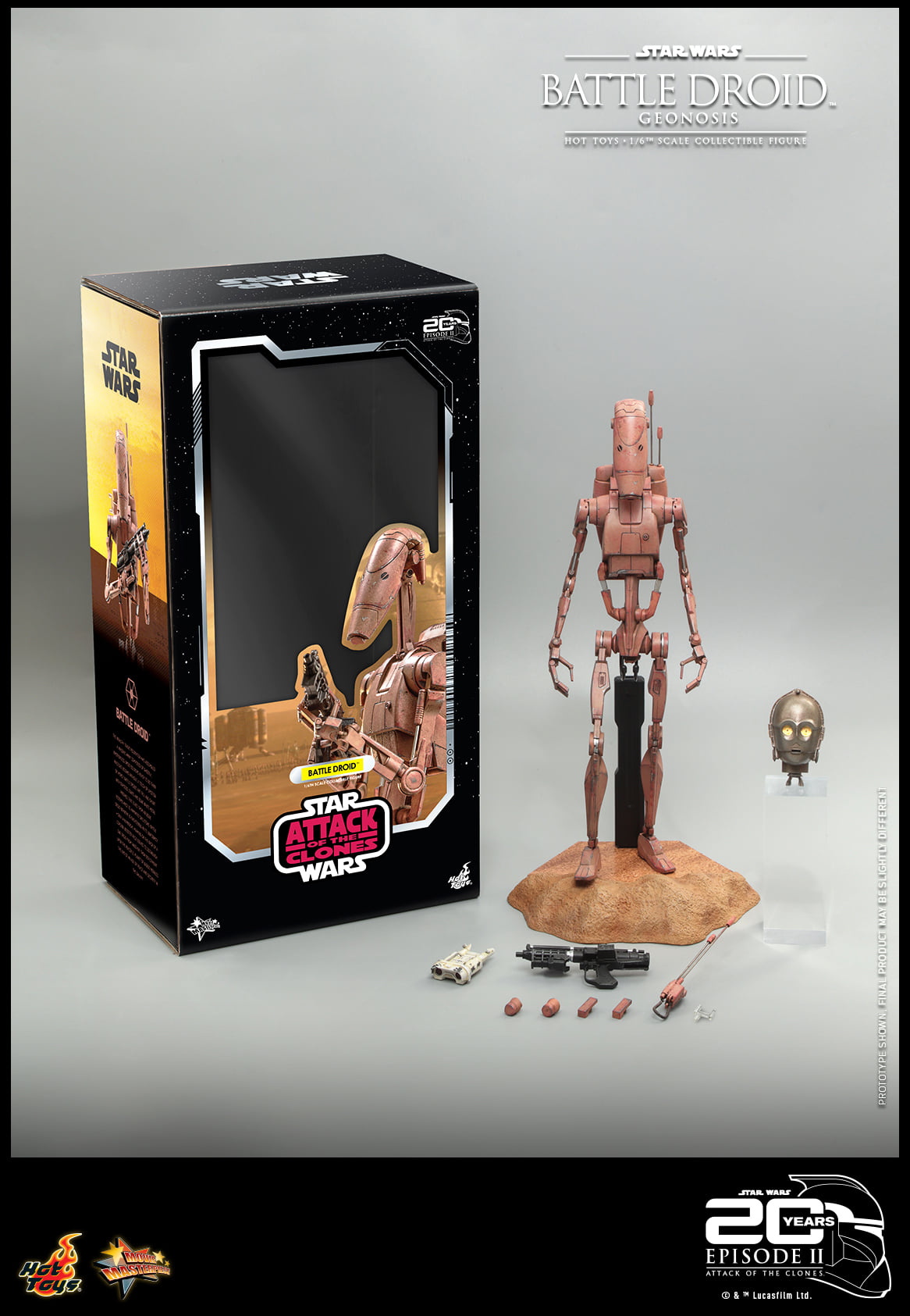 Hot Toys MMS649 1/6 Star Wars Episode II: Attack of the Clones™ - Battle Droid™ (Geonosis)
