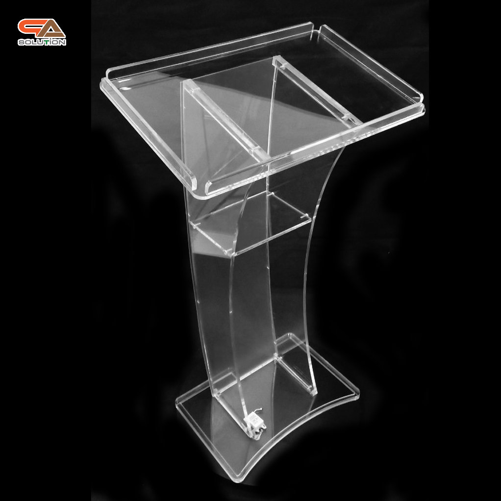 เช่าโพเดียมอะคริลิค LED-02 ขนาด (W) 60 x (L) 40 x (H) 108 cm. เรืองแสงLED เปลี่ยนสีได้ พร้อมรีโมท พร้อมบริการรับ-ส่ง กทมฯและปริมณฑล