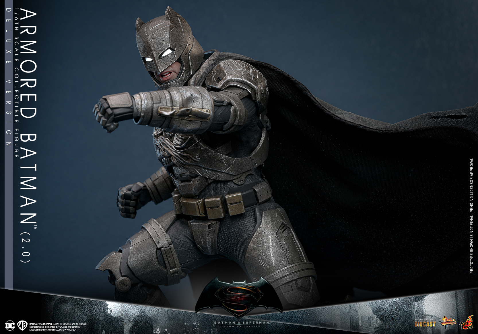Hot Toys MMS743D63 Batman v Superman: Dawn of Justice - Armored Batman (2.0) [Deluxe Version]
