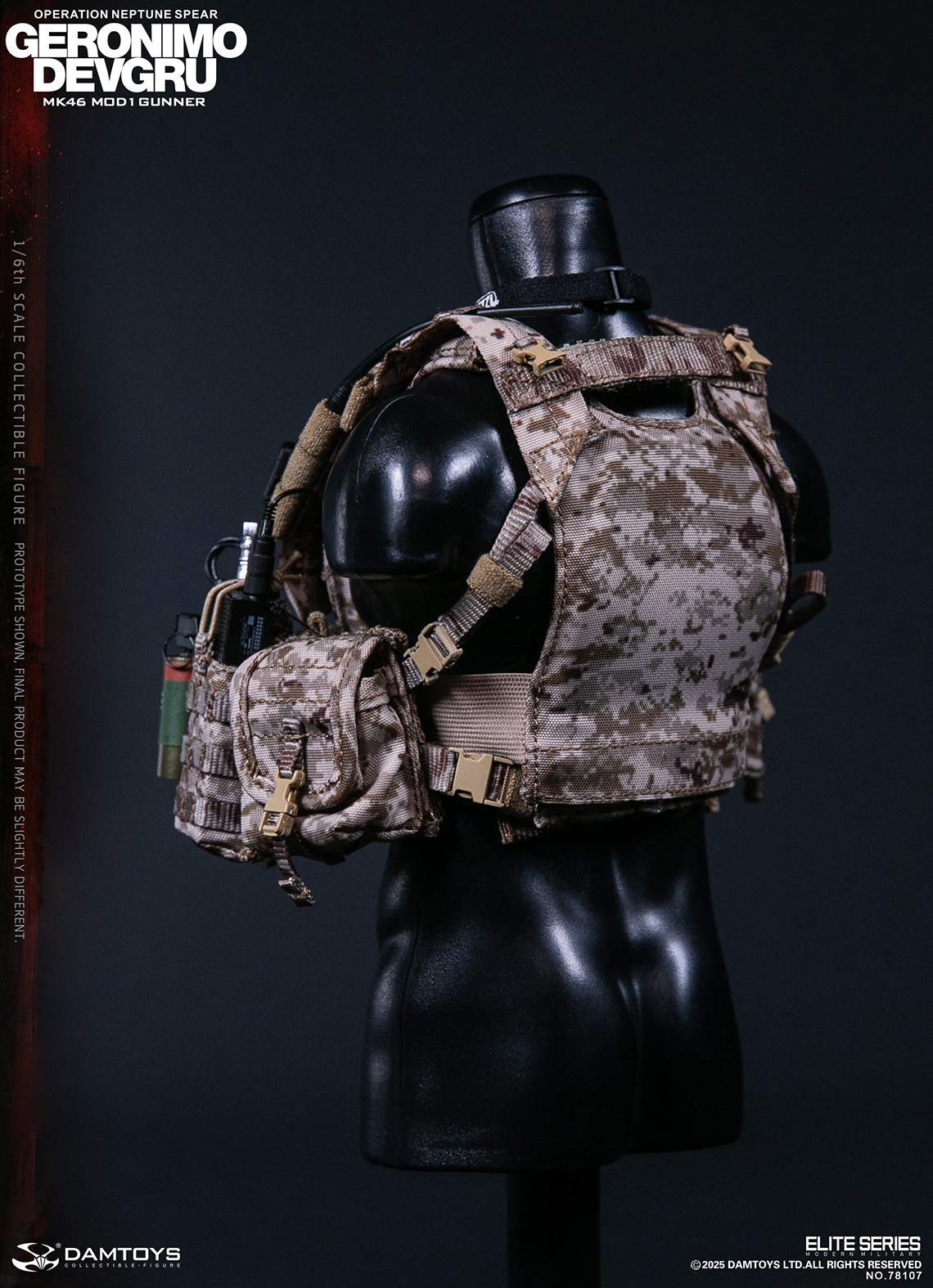 DAMTOYS 78107 DEVGRU Operation Neptune Spear “GERONIMO” MK46 MOD1 GUNNER