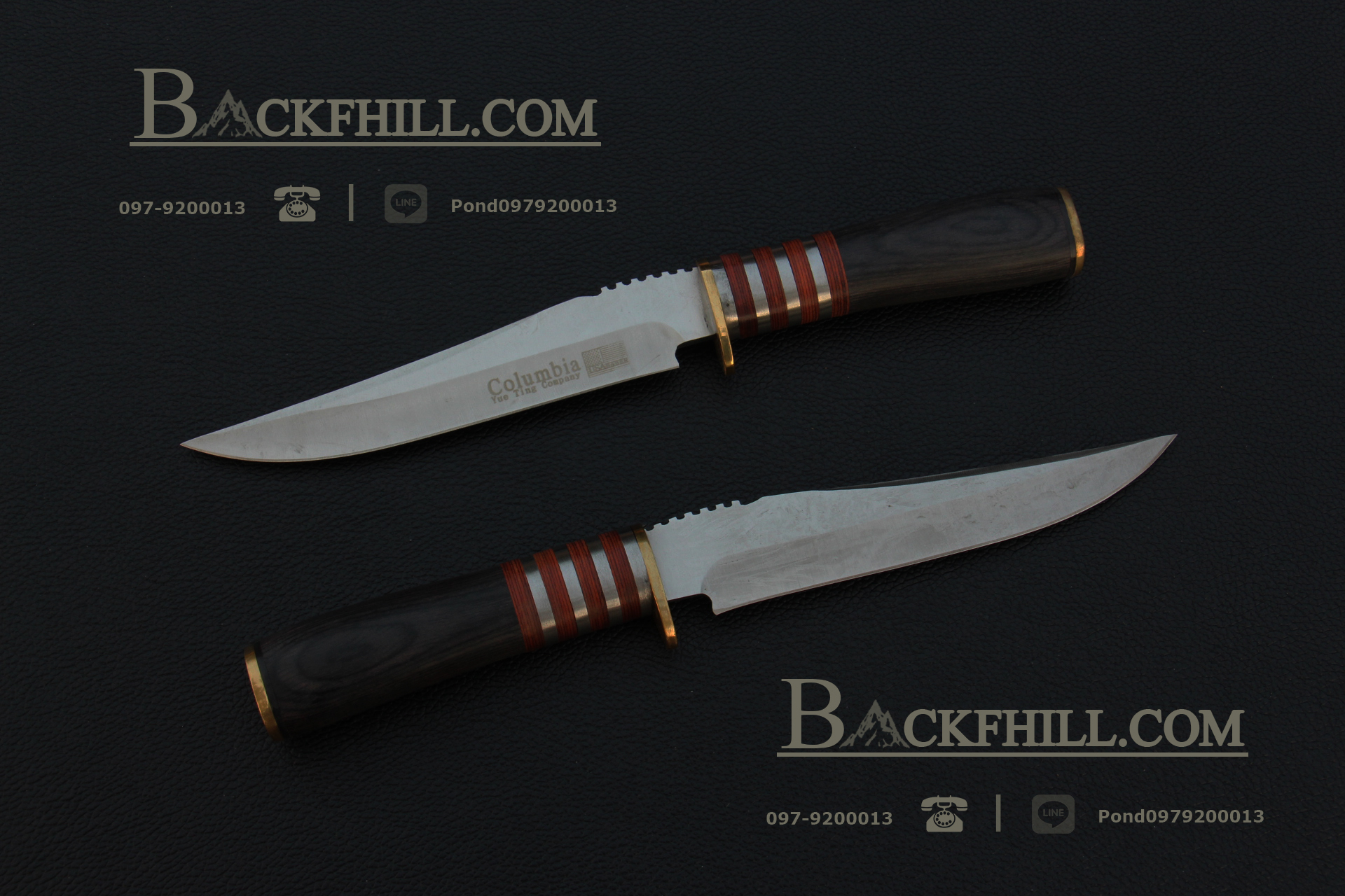 มีดใบตาย Columbia ของแท้ ด้ามไม้แต่งคลาสสิค