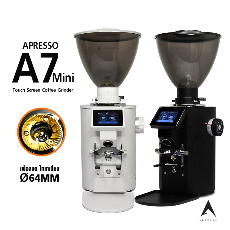 APRESSO A7 mini grinder, 64 mm Titanium gear, 700 g coffee beans hopper
