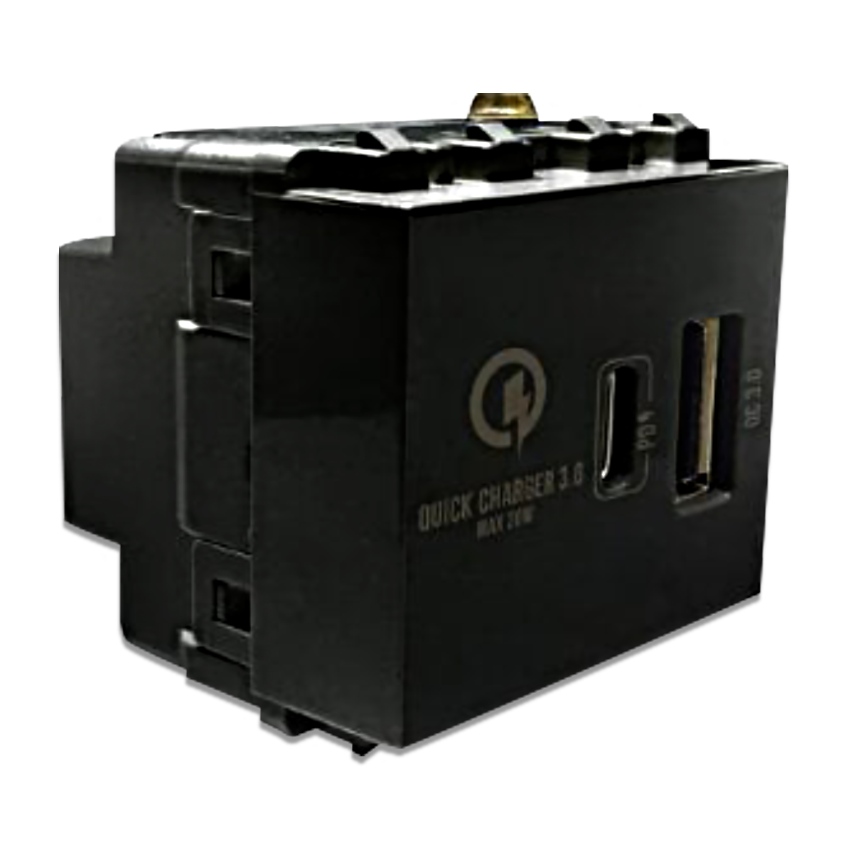 NANO เต้ารับชาร์จเร็ว 3.0+พีดี 20 วัตต์ USB Type A+Type C ขนาด 2 ช่อง รุ่น Classic series รุ่น NN-USB03