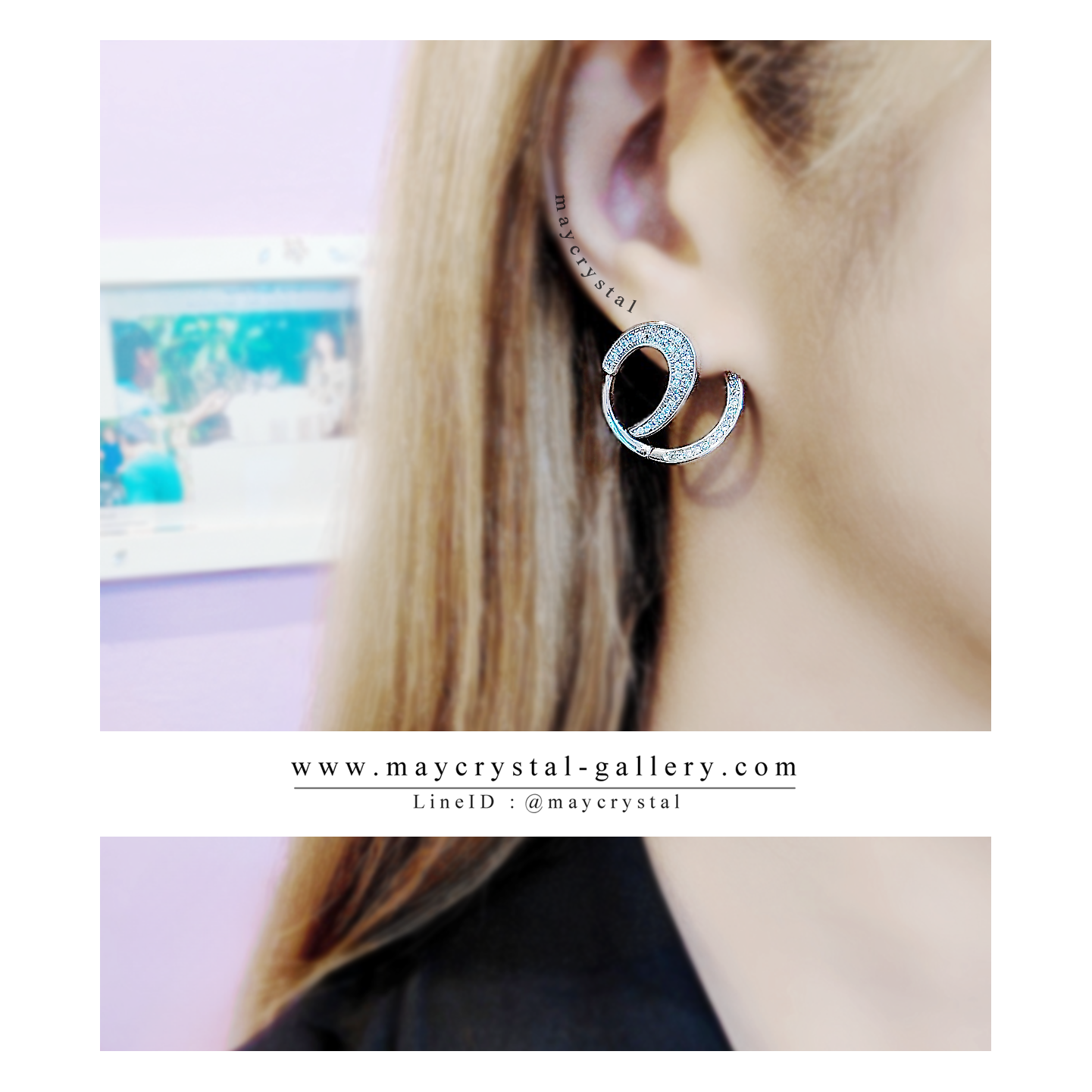 ต่างหูคริสตัลจากยุโรป (Embellished with Crystals from Austria)