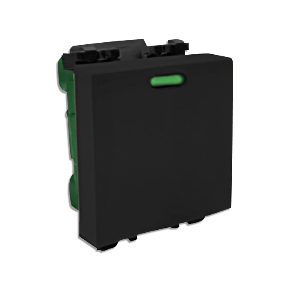 NANO สวิทซ์ 1 ทาง ขนาด 1.5 ช่อง (แบบมีพรายน้ำ) Classic series สีดำ รุ่น NN-SW102B (10 ชิ้น/กล่อง)