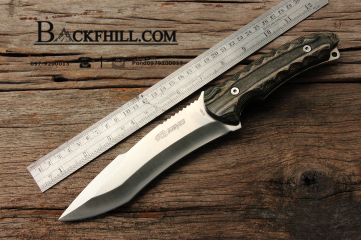 มีดใบตาย COLUMBIA รุ่น S036A 5Cr15mov ใบหนา ด้ามจับ Micarta อย่างดี พร้อมซองไนลอน