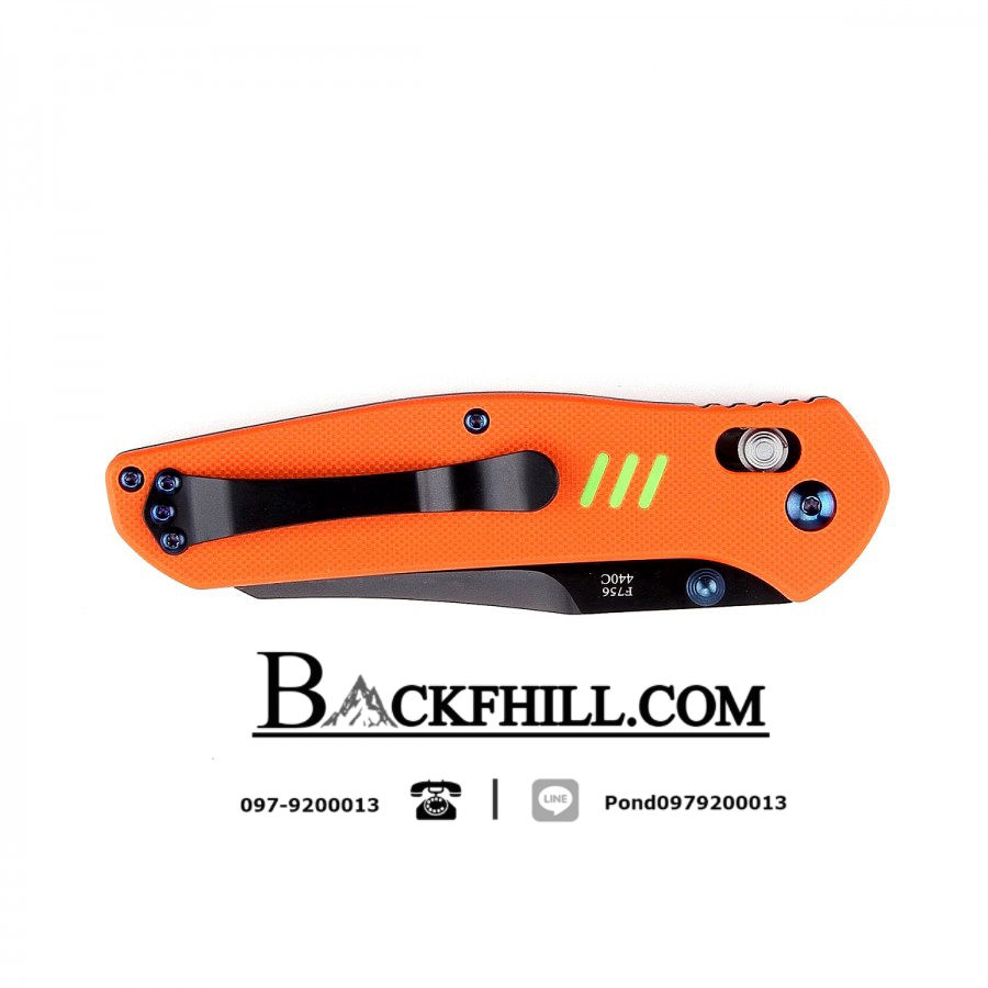 มีดพับ Ganzo รุ่น KNIFE FIREBIRD F7563 OR ด้ามสีส้มใบมีดดำ