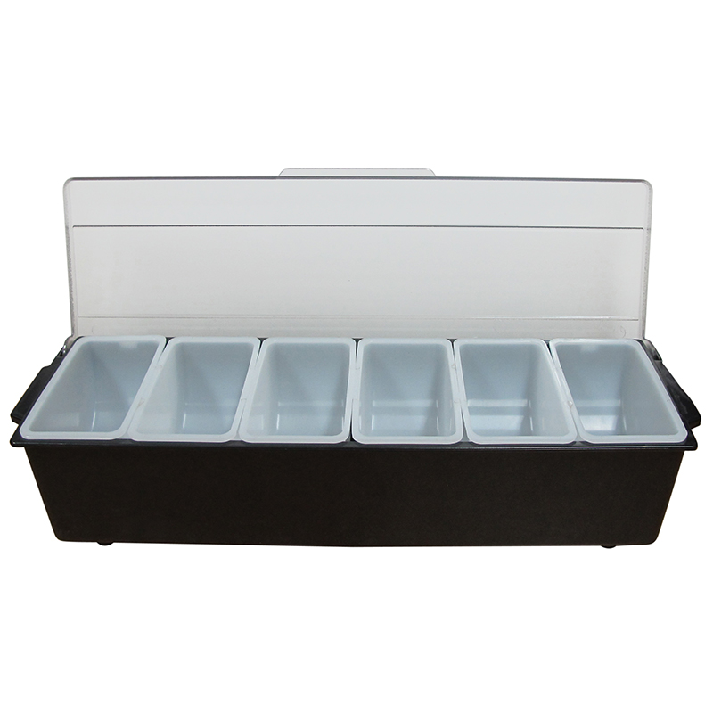 6 Compartment Cutlery Box-Ice Cooled Condiment Holder