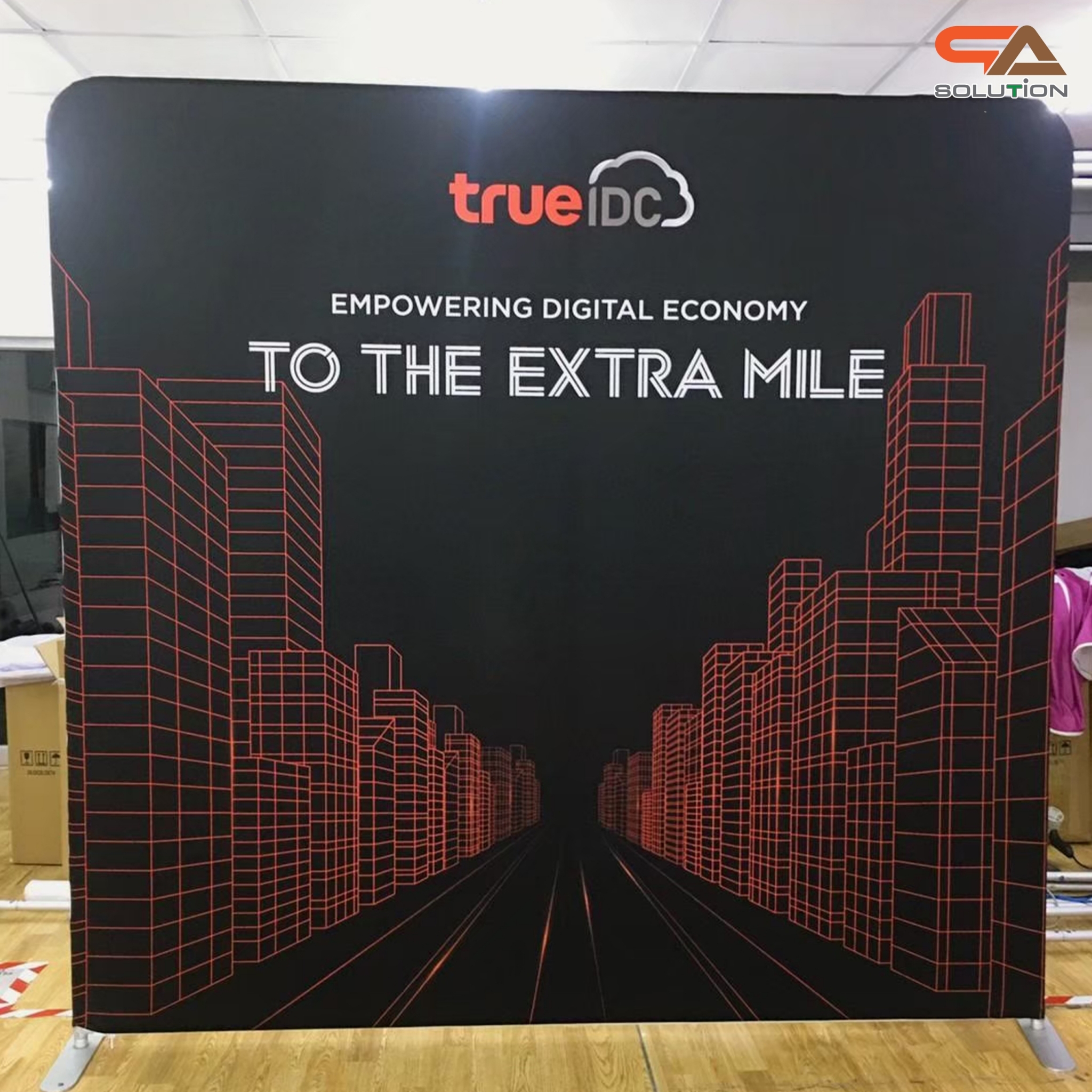 CLEARANCE SALE! แบคดรอปผ้า Fabric Backdrop รุ่นตรง ขนาด (W)244 x (H)226 cm. โครงอะลูมิเนียมถอดประกอบได้ แถมกระเป๋า ฟรี!