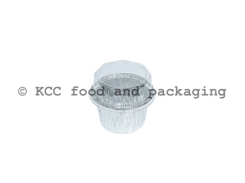 ถ้วยฟอยล์ กลม # 3002 สีเงิน + ฝา (100ชุด)
