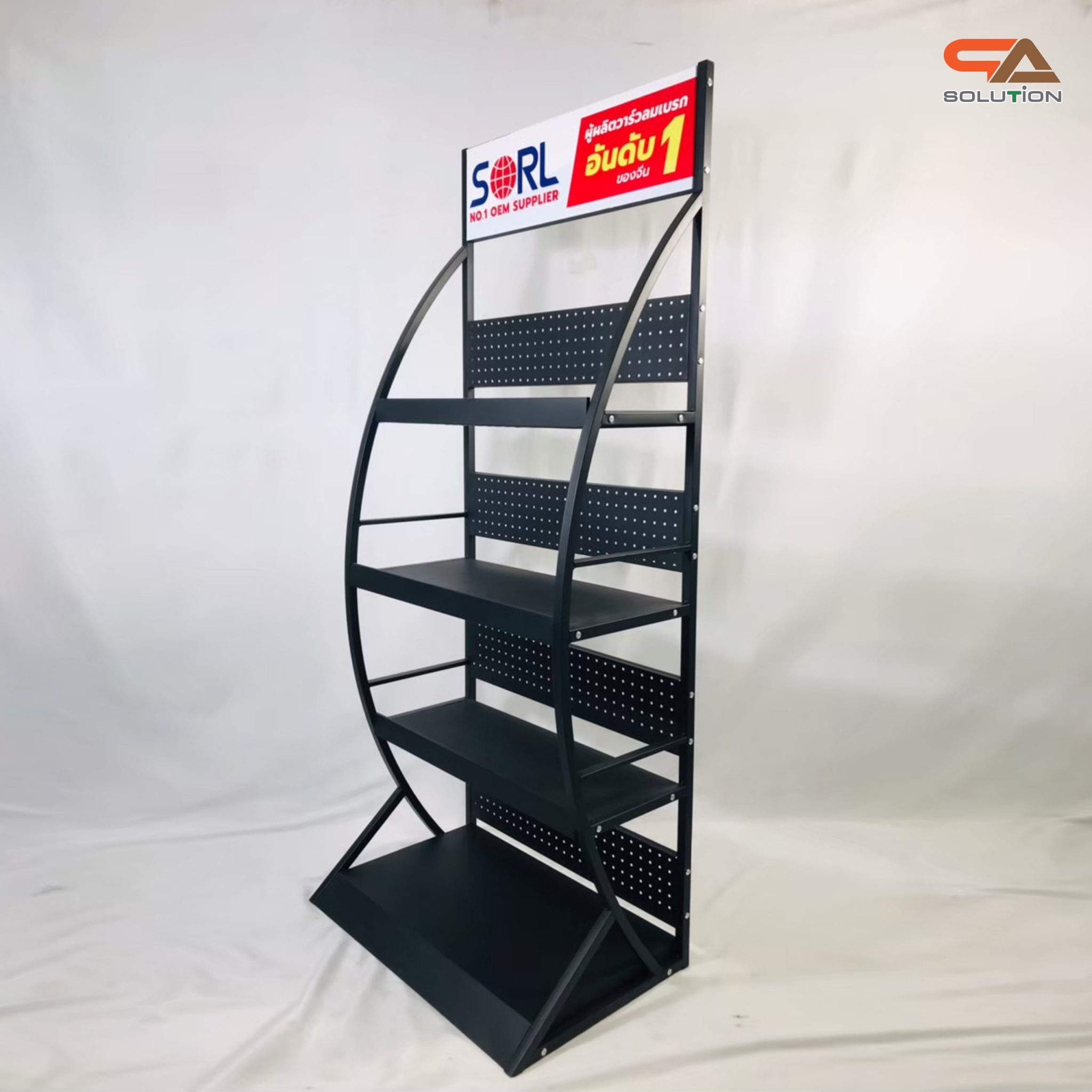ชั้นวางสินค้าเหล็ก 4ชั้น สีดำขนาด(W)70 x (D)45 x (H)170 cm.(ถอดประกอบได้) แข็งแรง รับน้ำหนักได้ดี