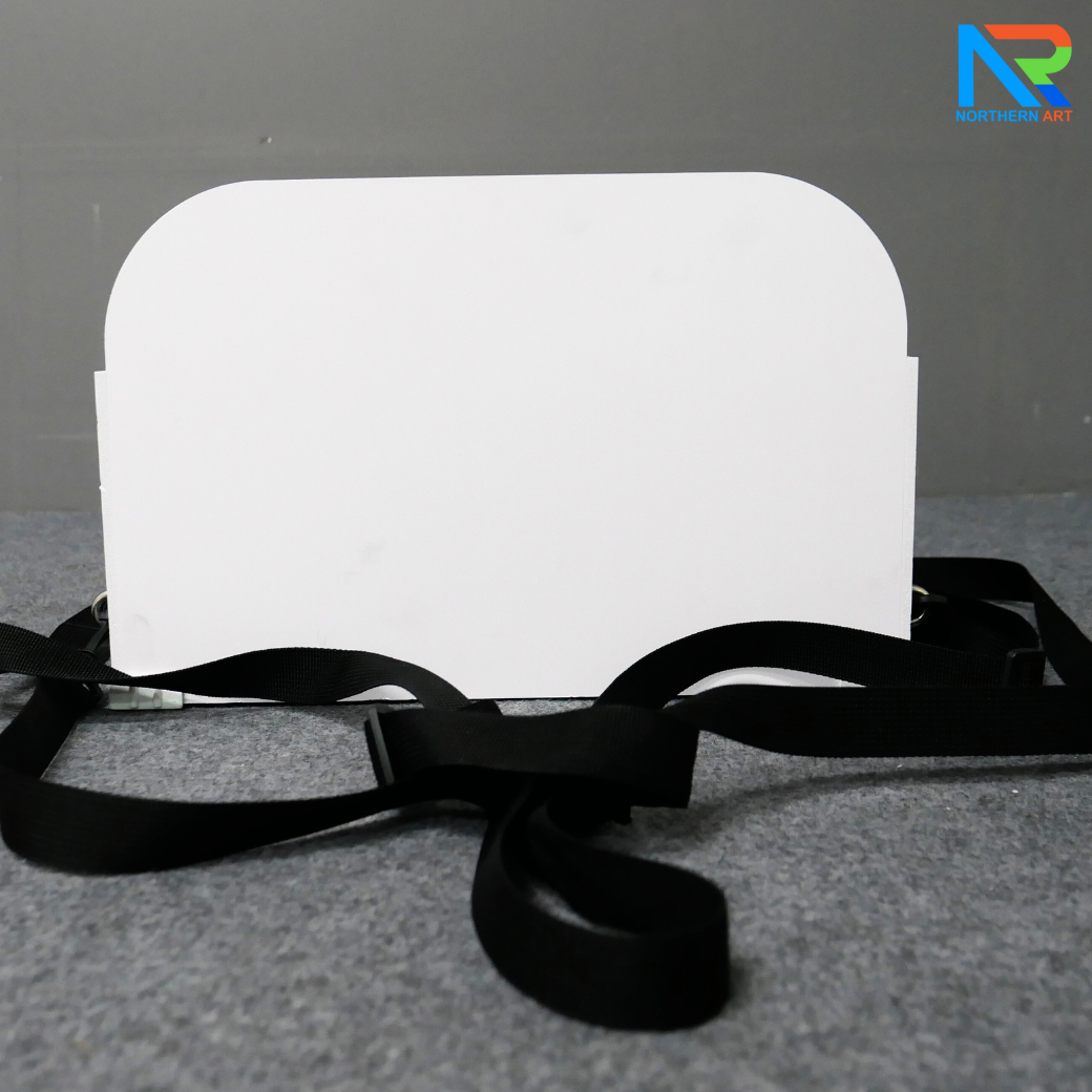 SAMPLING MOBILE TRAY ถาดแจกเคลื่อนที่ ขนาด (W)35 x (D)25 x (H)20 cm. วัสดุโครงพลาสวูดพร้อมสายคล้อง