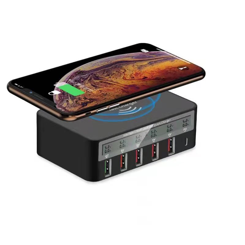 Wireless Smart USB DisplayCharger 818PF 100W
