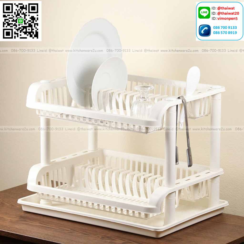 P11618 ที่คว่ำจาน 2 ชั้น พร้อมถาด (38*54*39 cm) เกรดเอ No.269-2 (ราคาส่งต่อ 12 ชุด: เฉลี่ย 135 บต่อชุด)