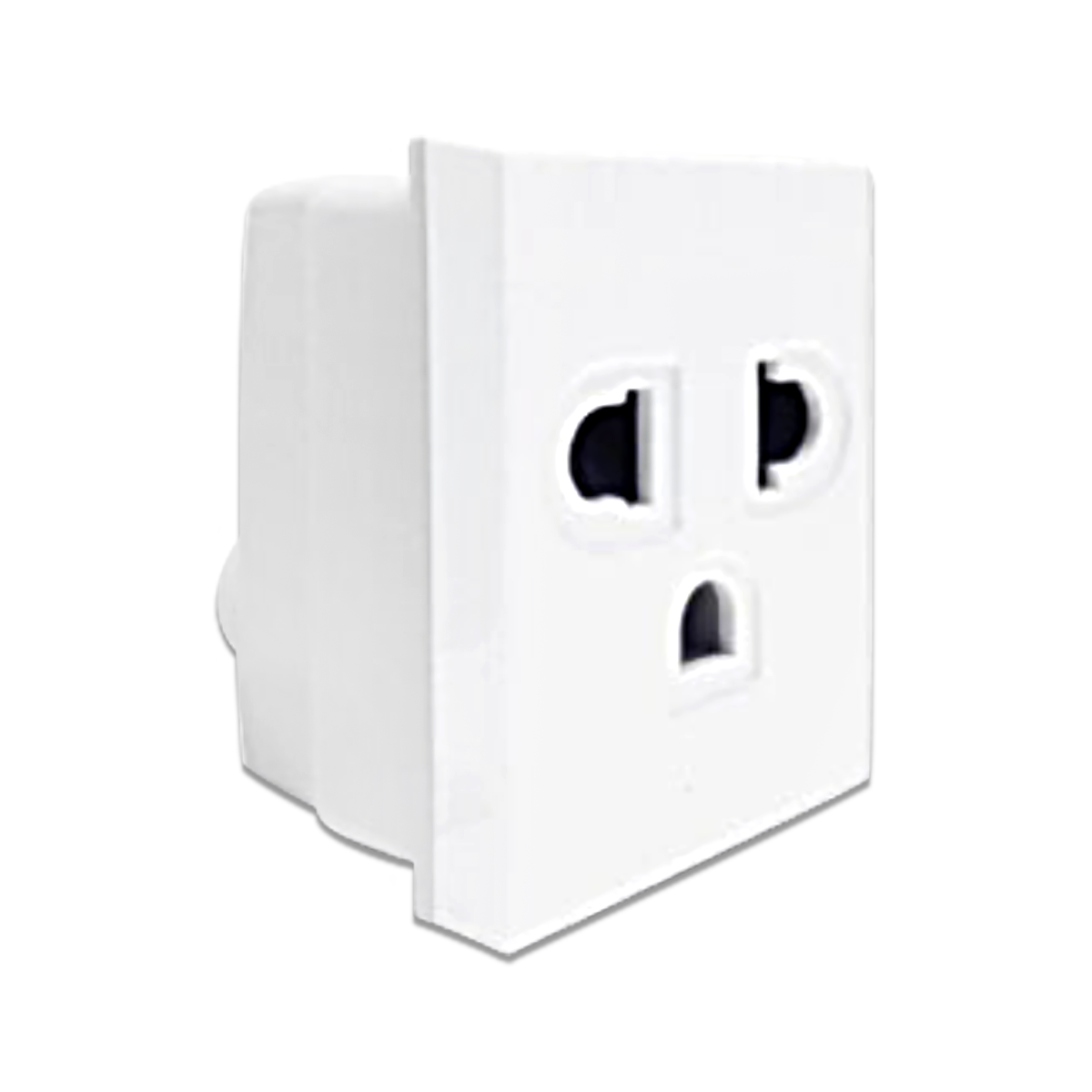 NANO เต้ารับเดี่ยวมีกราวน์ และม่านนิรภัย 16A 250V ขนาด 1.5 ช่อง Urban series สีขาว รุ่น UR-P302W (20 ชิ้น/กล่อง)