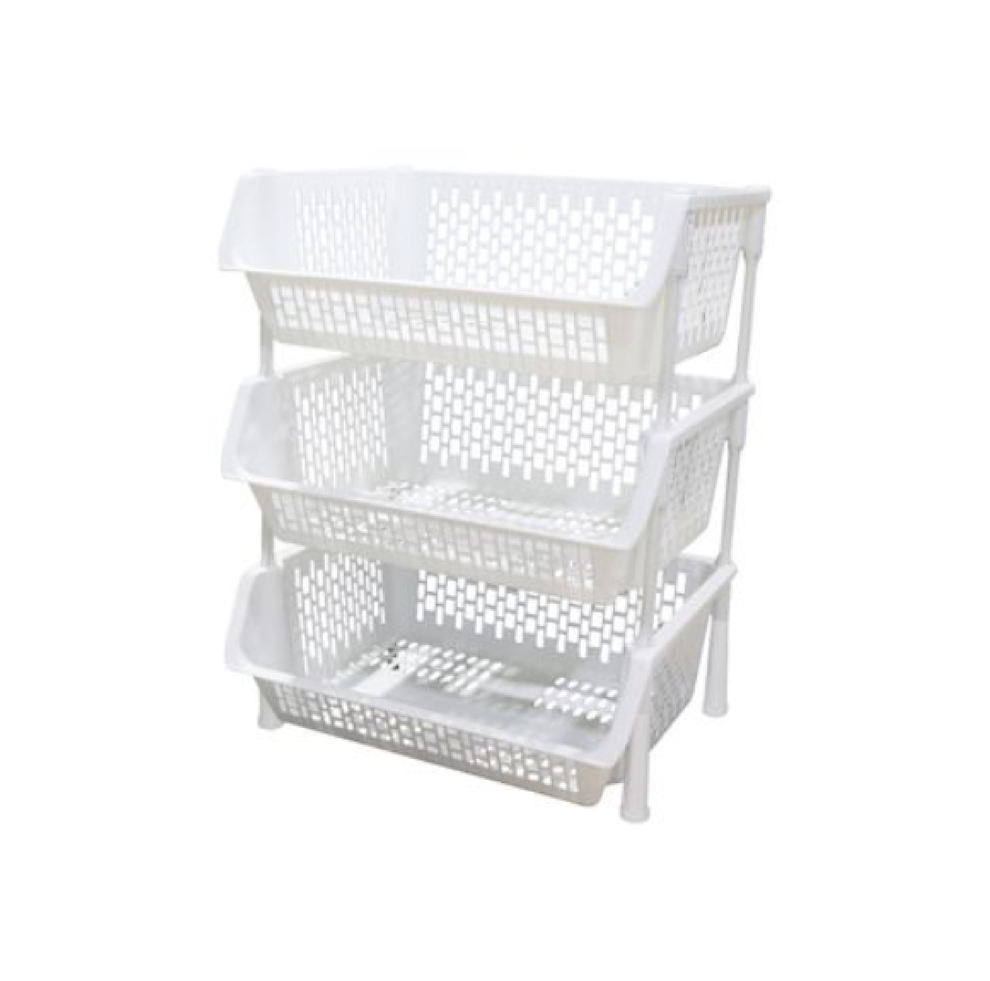 ชั้นวางของพลาสติกอเนกประสงค์ 3 ชั้น KASSA HOME รุ่น PSM-1313 ขนาด 40 x 51 x 71.7 ซม. สีขาว