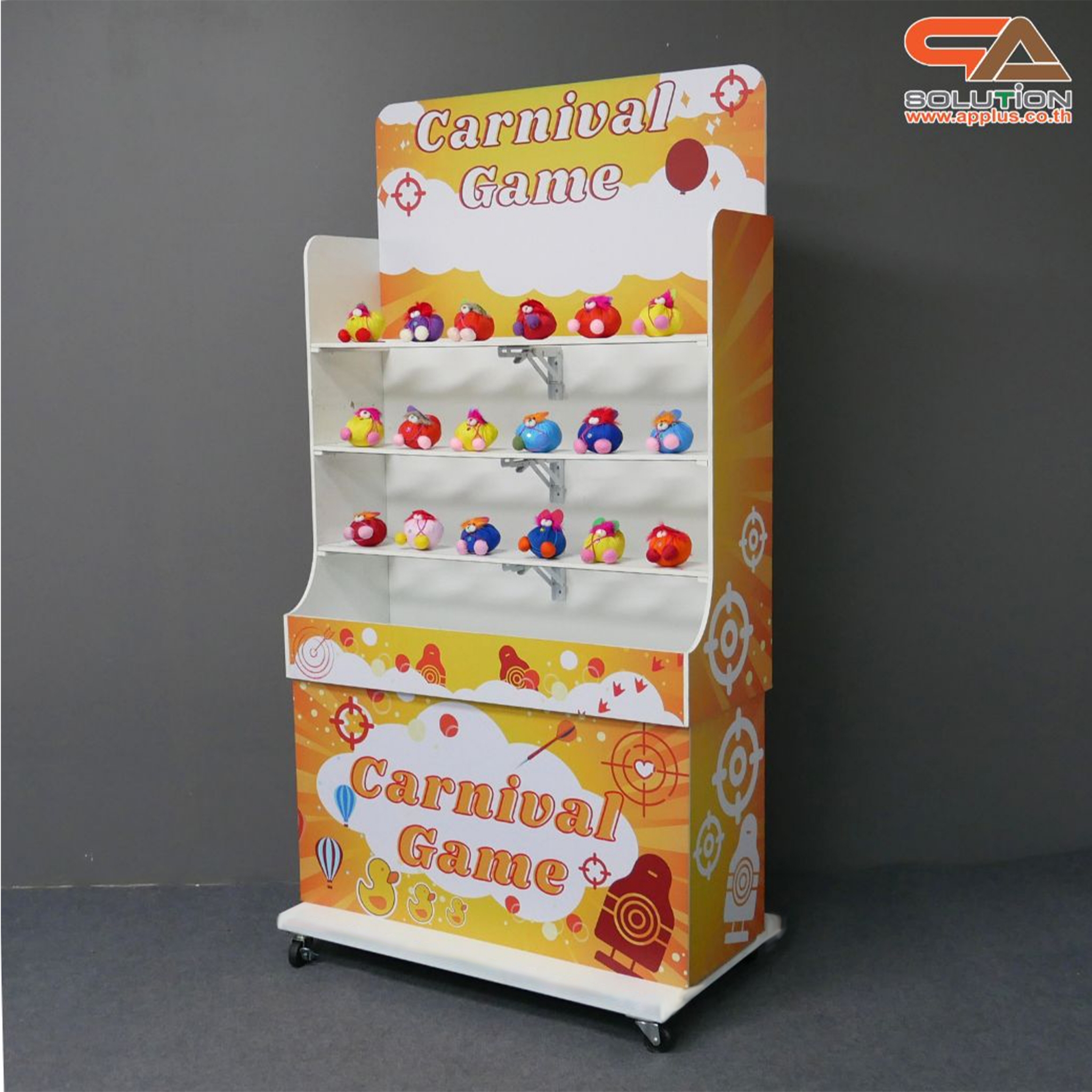 เกมส์ CARNIVAL GAME ปาตุ๊กตา ขนาดโครง (W) 90 x (L)50 x (H)176 cm. พร้อมตุ๊กตา 18 ตัว และบอลโฟม 12 ลูก