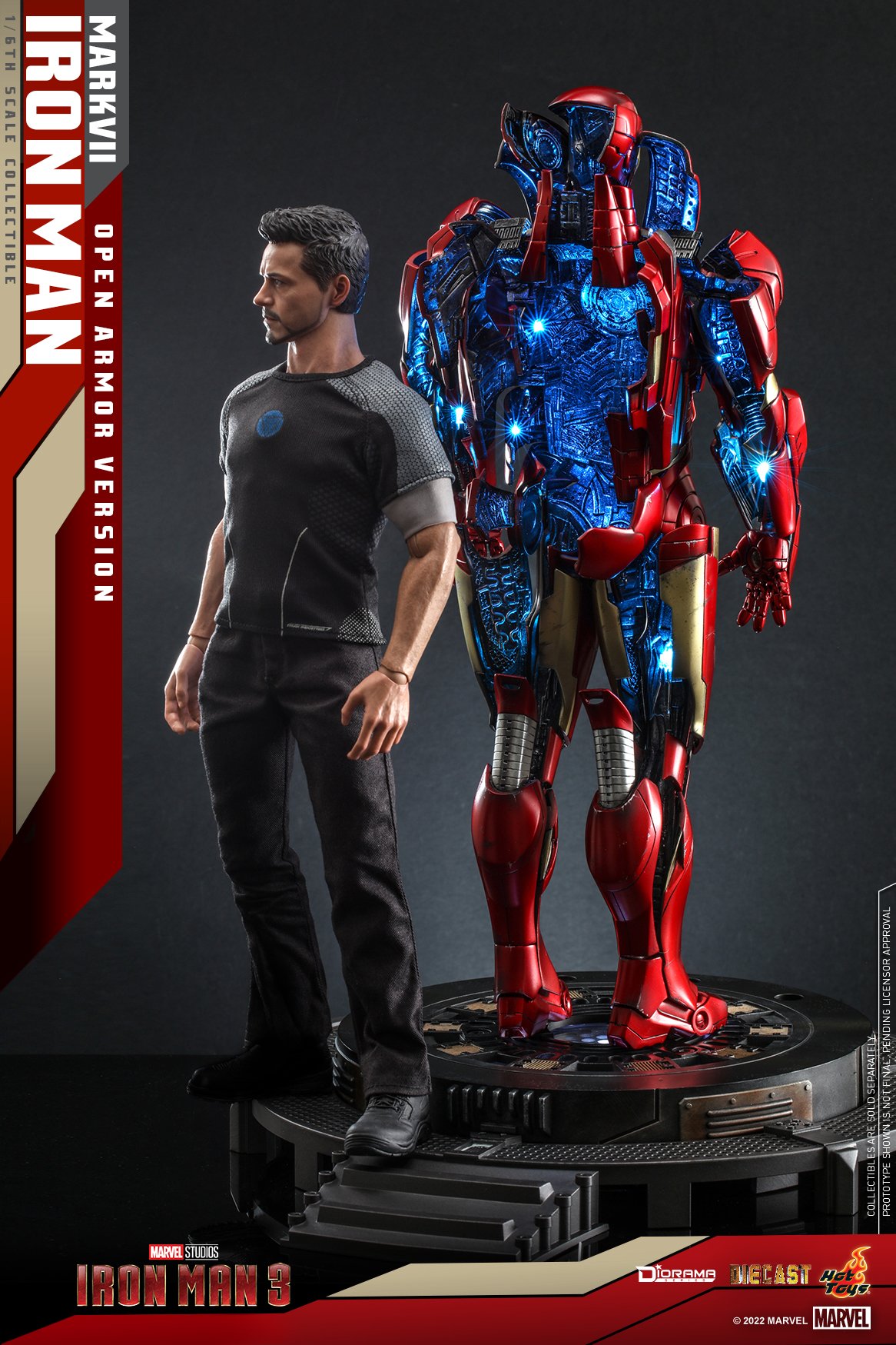 Hot Toys DS004D51 1/6 Iron Man 3 - Iron Man Mark VII (Open Armor Version)