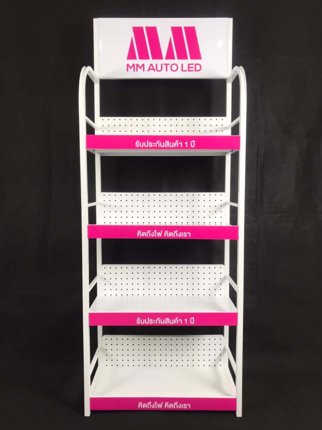 เช่าชั้นวางสินค้าเหล็ก 4 ชั้น สีขาว ขนาด (W)60 x (D)30 x (H)160 ซม. ถอดประกอบได้