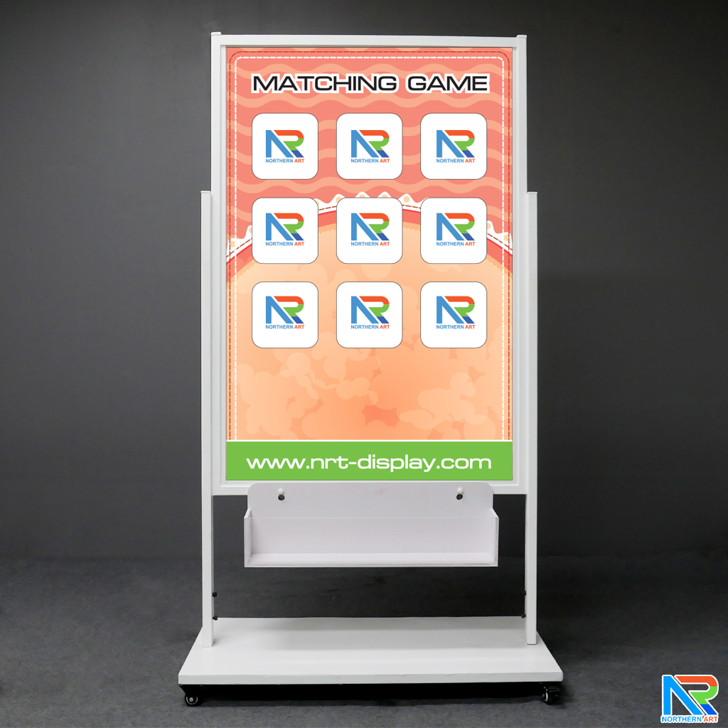 เกมส์เปิดป้ายจับคู่ 9 ช่อง Matching game ขนาด (W)94 x (D)45 x (H)170 cm.พร้อมล้อเลื่อน เคลื่อนย้ายสะดวก